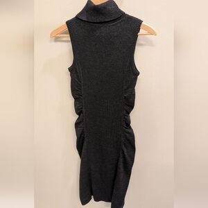 Calvin Klein Dark Gray Wool Turtleneck Mini Dress